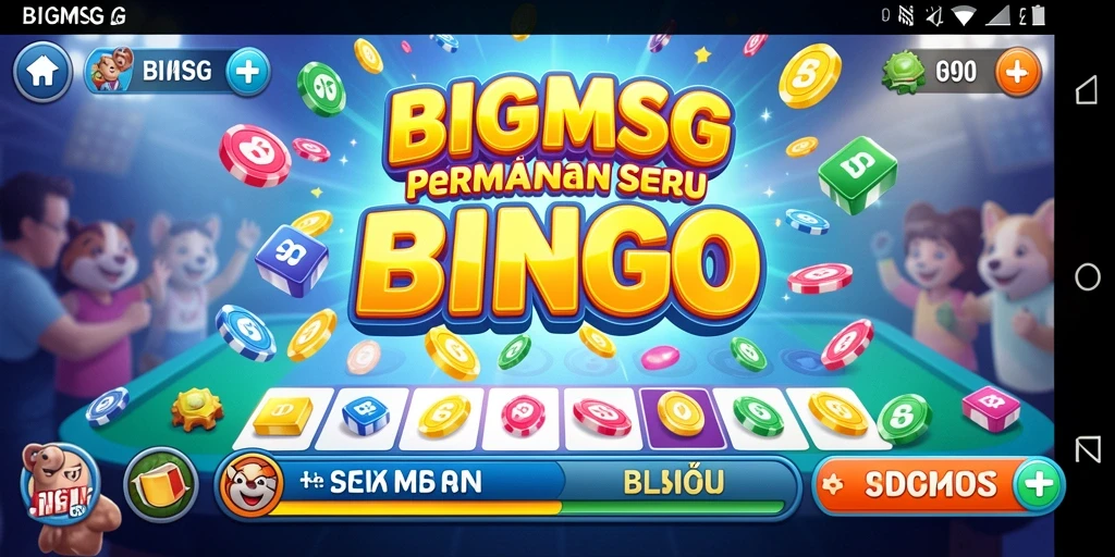 Tampilan seru gameplay Bingo di BIGMSG.