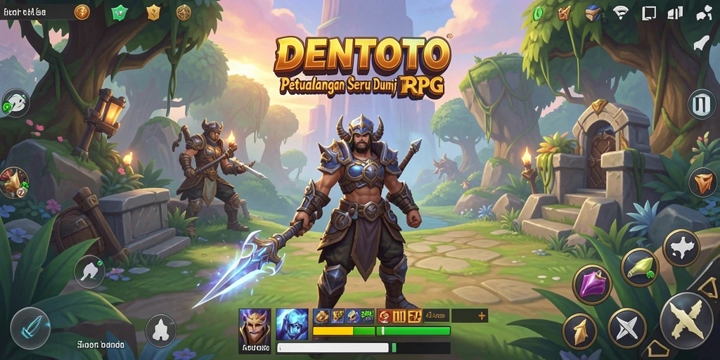 Tampilan menarik dari gameplay DENTOTO yang penuh aksi RPG.