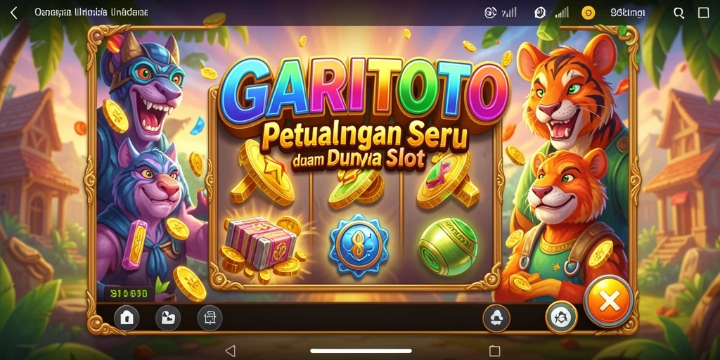 Tampilan gameplay GARITOTO dengan efek visual menawan dan interaksi slot yang seru.