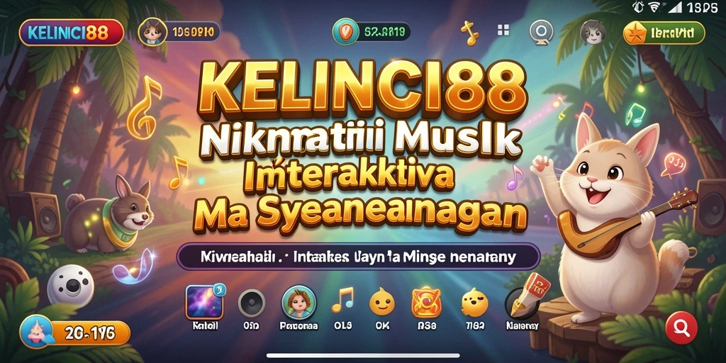 Tampilan screenshot KELINCI88 menunjukkan antarmuka musik yang interaktif.