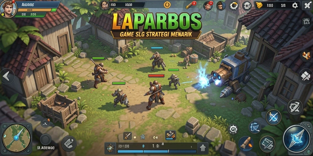Tangkapan layar menampilkan aksi strategis yang intens dalam LAPARBOS.
