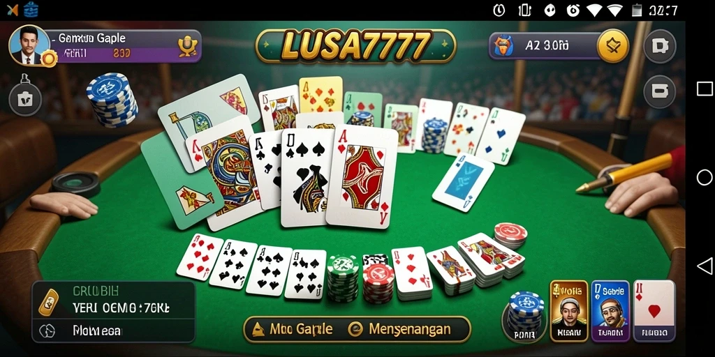 Gameplay menarik LUSA777 dalam permainan Gaple.