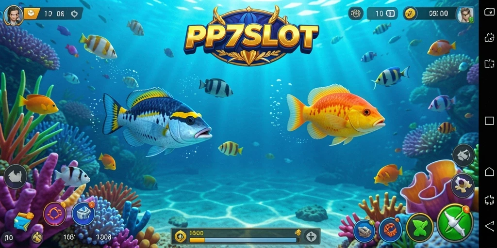 Tampilan gameplay PP7SLOT saat menangkap berbagai ikan.