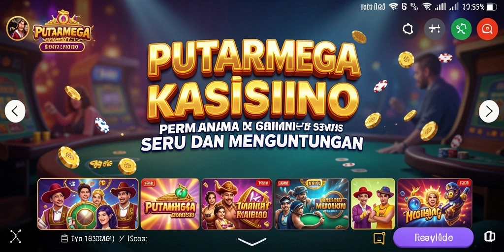 Tampilan gameplay PUTARMEGA yang menegangkan dan interaktif.