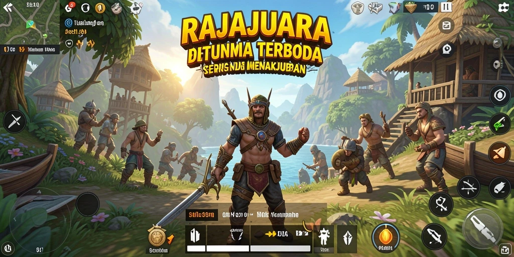 Tampilan gameplay seru dalam dunia terbuka RAJAJUARA.