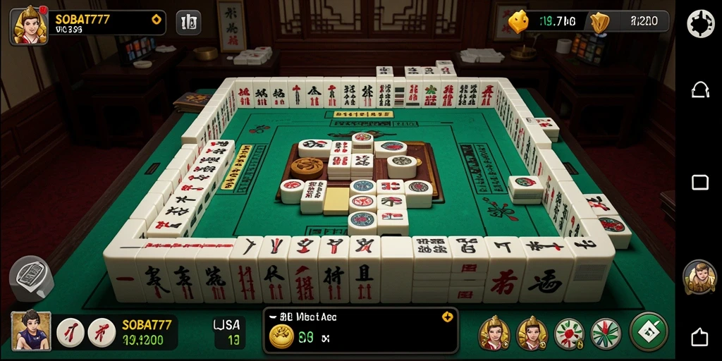 Gameplay Mahjong yang menantang dan seru di SOBAT777.