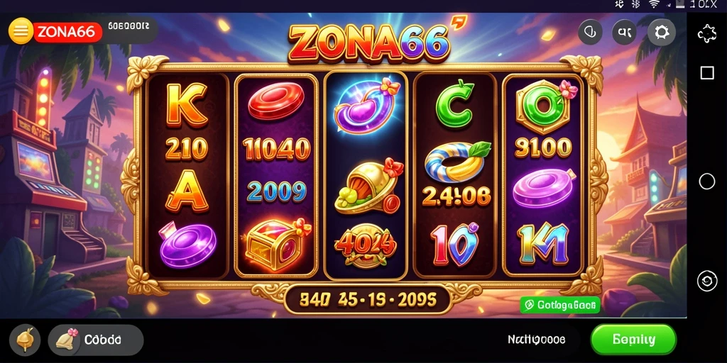 Tangkapan layar ZONA66 menunjukkan aksi seru saat bermain Slot.